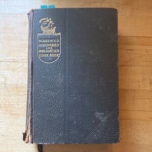 Vintage Household Discoveries and Mrs. Curtis's Cook Book - Black Cover